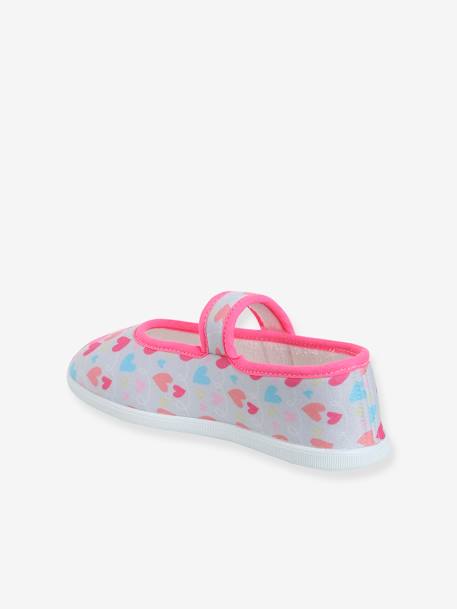 Hook-&-Loop Ballerina Slippers for Children rose - vertbaudet enfant 