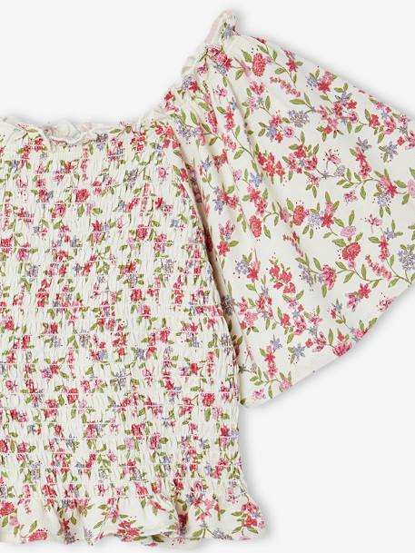 Floral smock top for girls multicoloured - vertbaudet enfant 