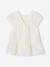 Striped Dress with Shimmery Thread + Matching Headband, Occasion Wear Outfit for Babies striped white - vertbaudet enfant 