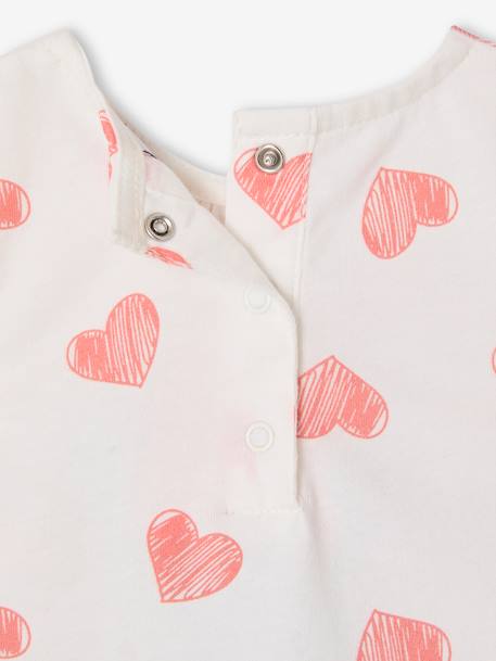 T-Shirt & Shorts Set for Babies, Minnie Hearts Disney® coral - vertbaudet enfant 