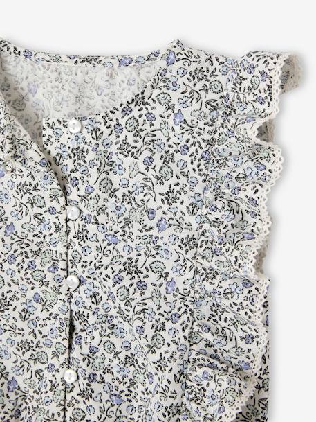 Occasion Wear Blouse + Shorts Set for Girls printed blue - vertbaudet enfant 