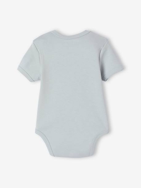 Lot de 5 bodies bébé garçon manches courtes coffret cadeau bleu - vertbaudet enfant 