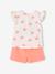 T-Shirt & Shorts Set for Babies, Minnie Hearts Disney® coral - vertbaudet enfant 