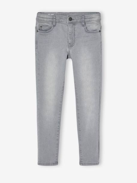 Slim morphological jeans for boys size medium black denim+Dark Blue+Dark Grey+Denim Blue+denim grey+double stone - vertbaudet enfant 