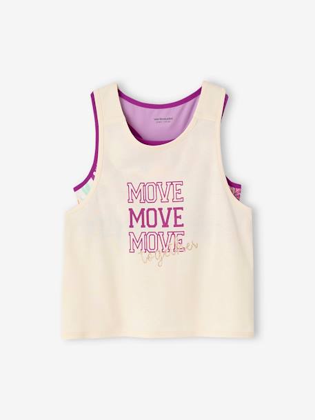 Pack of Tops + Sports Bra for Girls ecru - vertbaudet enfant 
