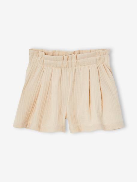 Cotton gauze blouse and shorts ceremony outfit for girls white - vertbaudet enfant 