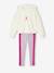 Girls' hooded sweatshirt and leggings sports set lilac - vertbaudet enfant 