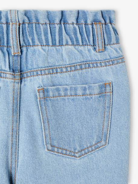 Jean fille paperbag poches coeur bleu clair+bleu moyen+denim brut+denim gris - vertbaudet enfant 