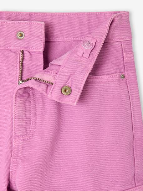Girls' cargo trousers violet - vertbaudet enfant 