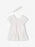 Striped Dress with Shimmery Thread + Matching Headband, Occasion Wear Outfit for Babies striped white - vertbaudet enfant 