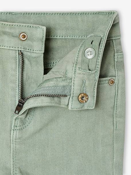 Pantalon fille slim morphologique fin anthracite+rose poudré+vert sauge - vertbaudet enfant 