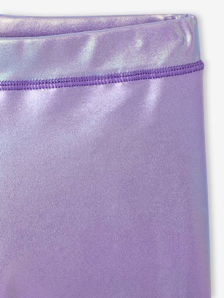 Girls' iridescent cycling shorts and t-shirt set lilac - vertbaudet enfant 