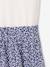 Robe fille effet 2 en 1 écru+indigo+rayé rose+rose pâle - vertbaudet enfant 