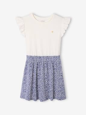 -Robe fille effet 2 en 1 