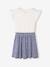 Robe fille effet 2 en 1 écru+indigo+rayé rose+rose pâle - vertbaudet enfant 