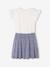 Robe fille effet 2 en 1 écru+indigo+rayé rose+rose pâle - vertbaudet enfant 