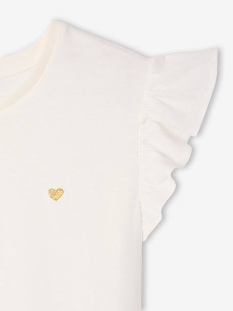Robe fille effet 2 en 1 écru+indigo+rayé rose+rose pâle - vertbaudet enfant 