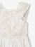 Occasion Wear Dress with Embroidered Iridescent Flowers, for Girls white - vertbaudet enfant 