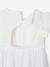 Dual Fabric Occasion Wear Dress in Broderie Anglaise & Tulle, for Girls white - vertbaudet enfant 