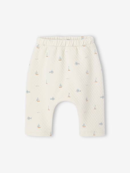 Ensemble bébé sweat et pantalon BEIGE CLAIR RAYE+rose pâle - vertbaudet enfant 