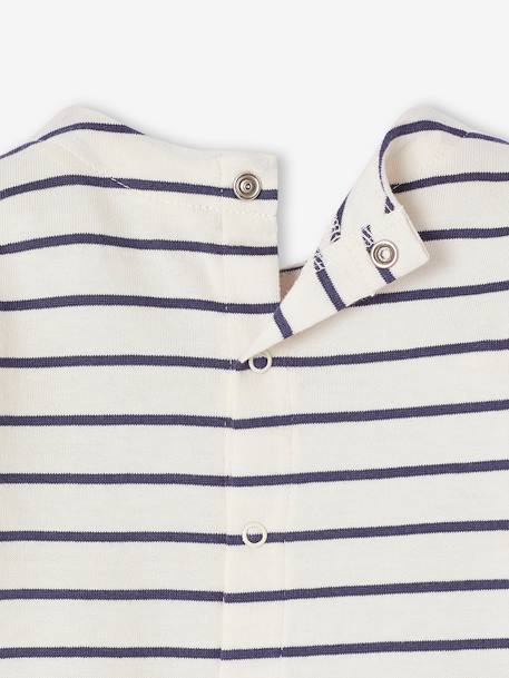 T-shirt rayé manches longues naissance écru - vertbaudet enfant 