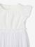 Dual Fabric Occasion Wear Dress in Broderie Anglaise & Tulle, for Girls white - vertbaudet enfant 