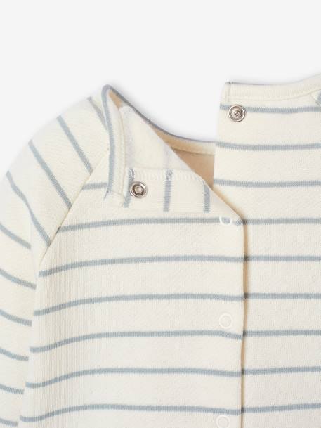 Ensemble bébé sweat et pantalon BEIGE CLAIR RAYE+rose pâle - vertbaudet enfant 