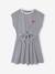2-in-1 effect dress for girls ecru+navy blue+printed white+vanilla - vertbaudet enfant 