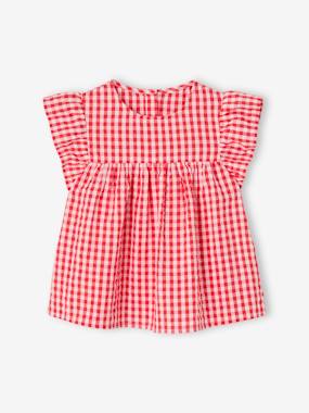 -Blouse fille imprimée manches courtes à volants