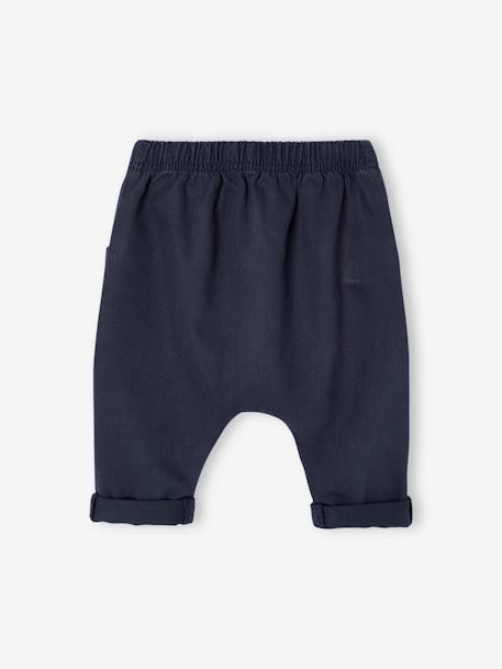 Serge twill baby trousers navy blue - vertbaudet enfant 