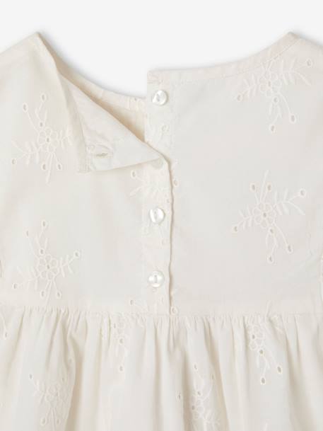 Occasion Wear Blouse in Broderie Anglaise for Girls white - vertbaudet enfant 