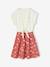 2-in-1 effect dress for girls ecru+navy blue+printed white+vanilla - vertbaudet enfant 