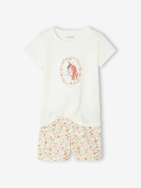 Pack of 2 Flower Power Pyjamas, BASICS pale blue - vertbaudet enfant 