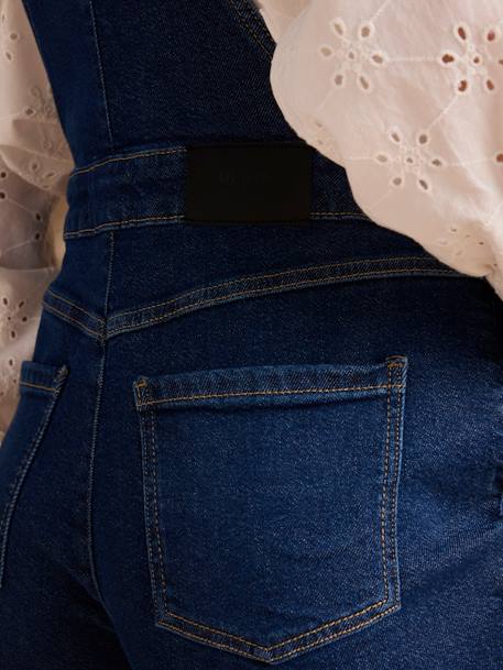 Salopette en jean de grossesse forme large denim brut - vertbaudet enfant 