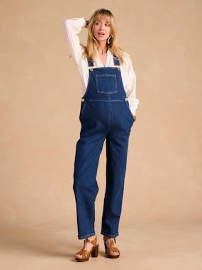 Salopette en jean de grossesse forme large - vertbaudet enfant -Salopette en jean de grossesse forme large