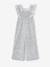 Occasion Wear Floral Jumpsuit with Broderie Anglaise Details, for Baby Girls printed blue - vertbaudet enfant 