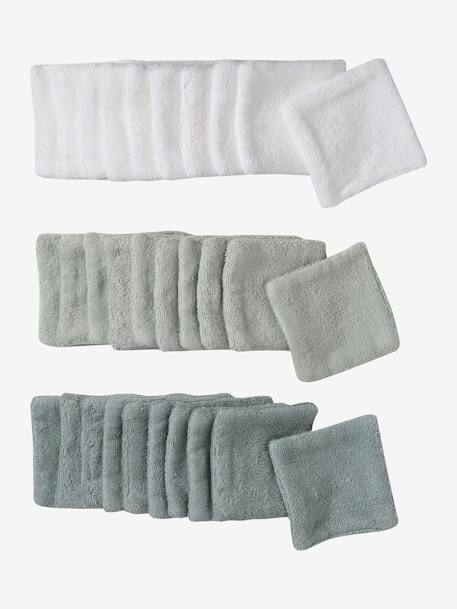 Pack of 30 washable wipes + pouch set green - vertbaudet enfant 