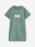 Girls' dress in lightweight fleece green+marl grey+sage green+striped blue - vertbaudet enfant 