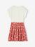 2-in-1 effect dress for girls ecru+navy blue+printed white+vanilla - vertbaudet enfant 