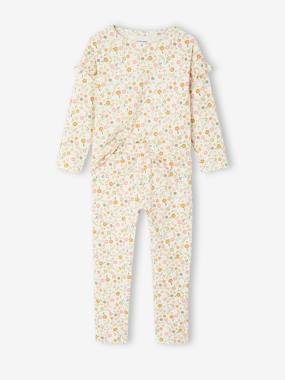Lot de 2 pyjamas fille flower power - vertbaudet enfant Fille-Lot de 2 pyjamas fille flower power