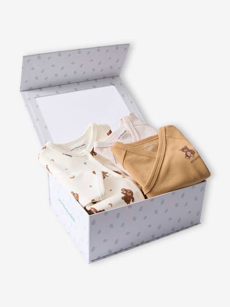 Coffret naissance pyjama bébé + 2 bodies oursons écru - vertbaudet enfant 
