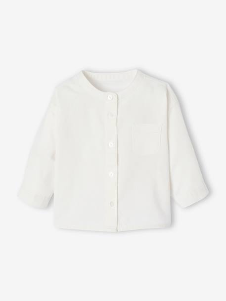 Occasion Wear Outfit: Shirt & Shorts for Babies beige+sage green - vertbaudet enfant 