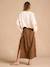 Long Skirt in Cotton Gauze for Maternity, ENVIE DE FRAISE beige+green - vertbaudet enfant 