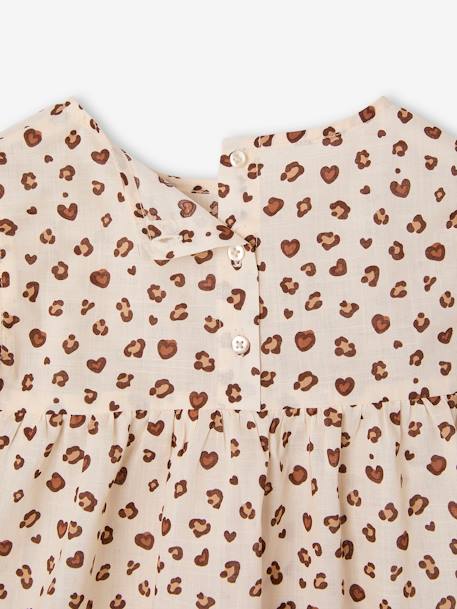 Ensemble fille blouse short en gaze de coton jaune pastel+lilas+vanille - vertbaudet enfant 