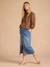 Long Skirt with Slit in the Front, for Maternity by ENVIE DE FRAISE medium blue - vertbaudet enfant 