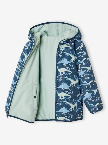 Blouson garçon réversible bleu océan+vert - vertbaudet enfant 