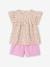 Ensemble fille blouse short en gaze de coton jaune pastel+lilas+vanille - vertbaudet enfant 