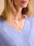 Tee-shirt grossesse col V lin bleu azur+bronze - vertbaudet enfant 