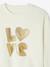Gold-motif sweat top and leggings set for girls sage green - vertbaudet enfant 
