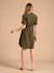 Maternity & Nursing Shirt Dress, ENVIE DE FRAISE khaki - vertbaudet enfant 
